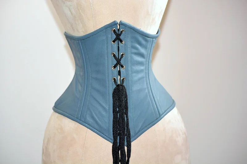 Weekend Offers That Impress Authentic steel boned underbust corset from hand dyed real leather (lambskin). Waist training corset for tight lacing. Trendy fashion leather gray belt Weekend Offers That Impress Authentic steel boned underbust corset from hand dyed real leather (lambskin). Waist training corset for tight lacing. Trendy fashion leather gray belt