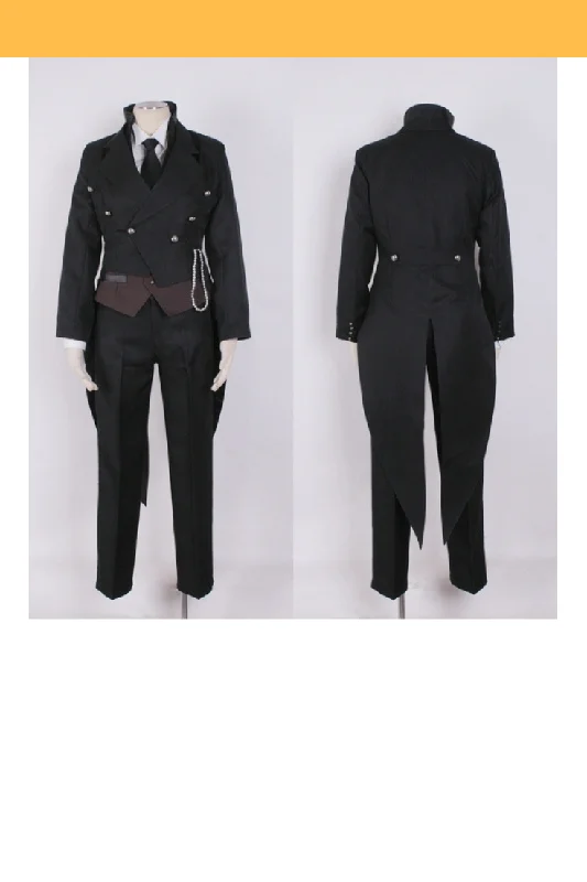 Great Bargain Black Butler Kuroshitusji Sebastian Anime Version Cosplay Costume
