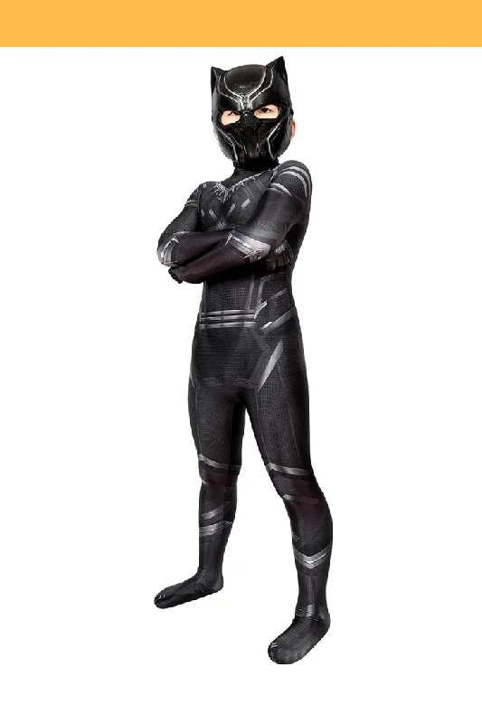Super Discount Black Panther Civil War Kids Size Digital Printed Cosplay Costume