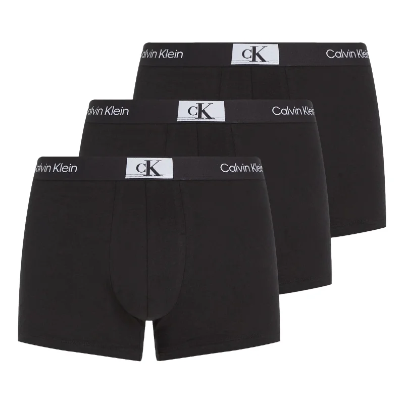 Year-End Sale Calvin Klein CK 96 Cotton Trunk 3 Pack - Black/Black/Black
