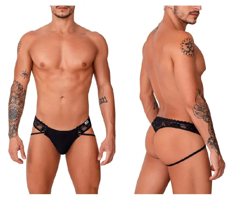 Daily Specials CandyMan 99747 Lace Thongs Color Black