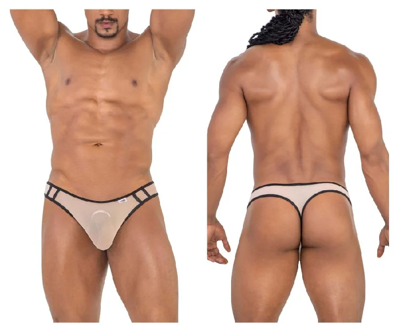 Year-End Sale CandyMan 99767 Sports Mesh Thongs Color Beige