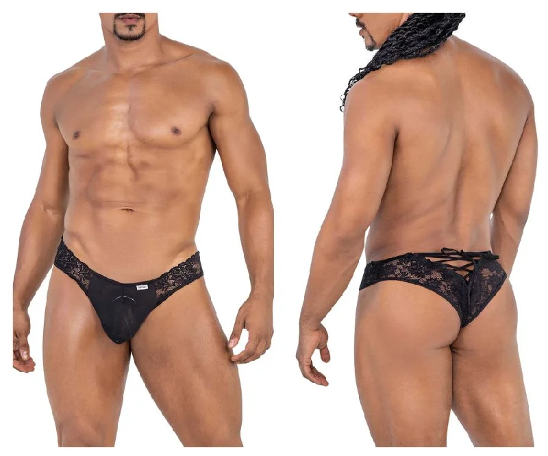 Seasonal Sale CandyMan 99784 Lace Thongs Color Black