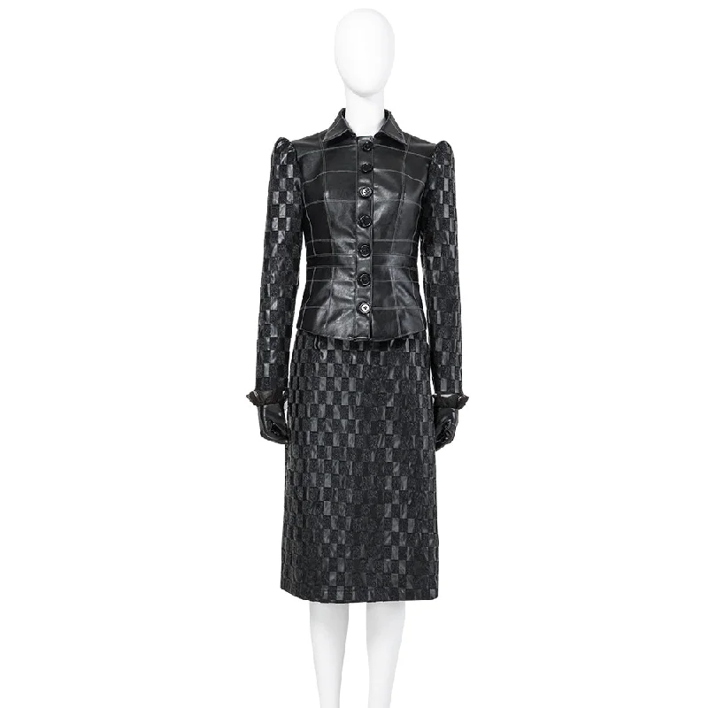 Daily Deals Rulercosplay Cruella de Vil Cruella Black leather coat Movie Cosplay Costume Daily Deals Rulercosplay Cruella de Vil Cruella Black leather coat Movie Cosplay Costume