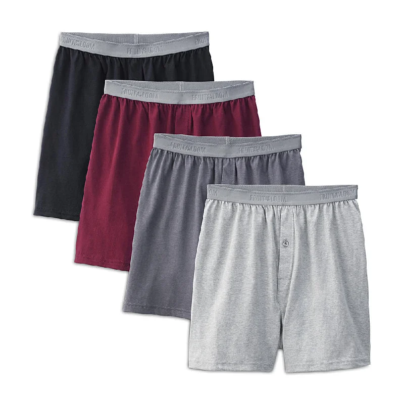 Your Weekend, Your Savings Fruit of the Loom Premium Men’s 4 Pack Premium Cotton Knit Boxers