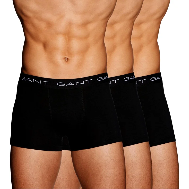 Weekend Bargains to Sizzle Gant 3 Pack Stretch Cotton Trunks - Black