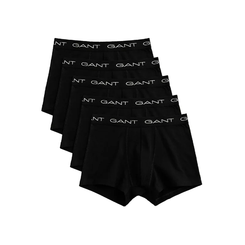 Weekend Specials to Savor Gant 5 Pack Cotton Stretch Trunks - Black