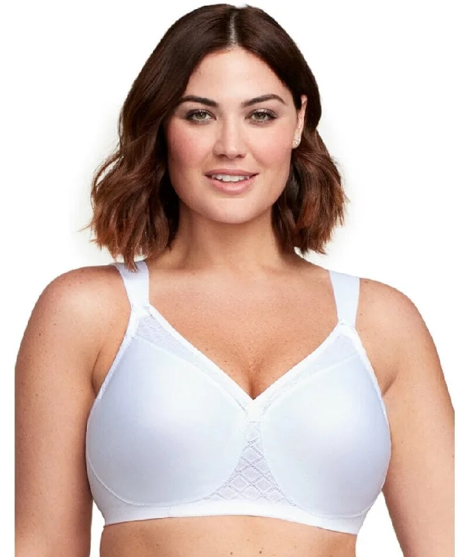 Midnight Madness Glamorise Magiclift Seamless Support Wire-Free T-Shirt Bra - White