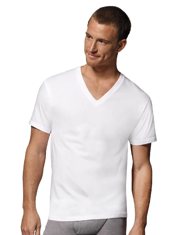 Crazy Deal Hanes Men's TAGLESS V-Neck Undershirt 5-Pack