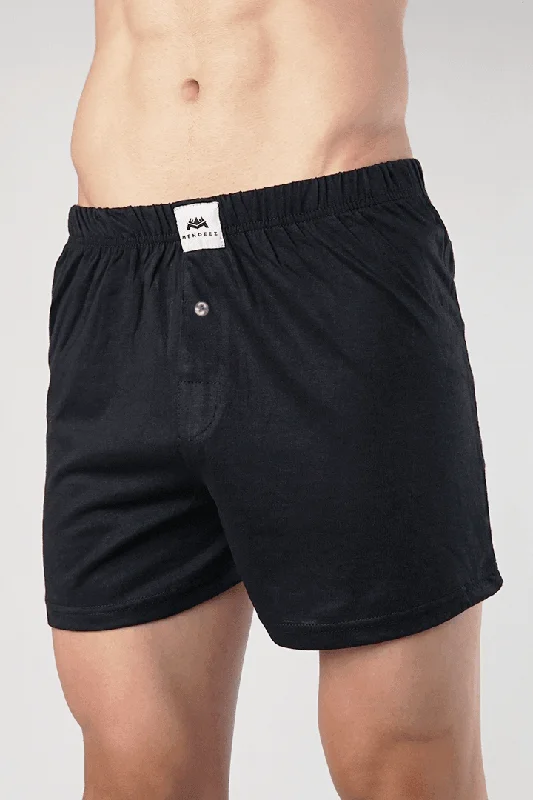 Weekend Price Cuts Galore Jersey Boxer Shorts - Black