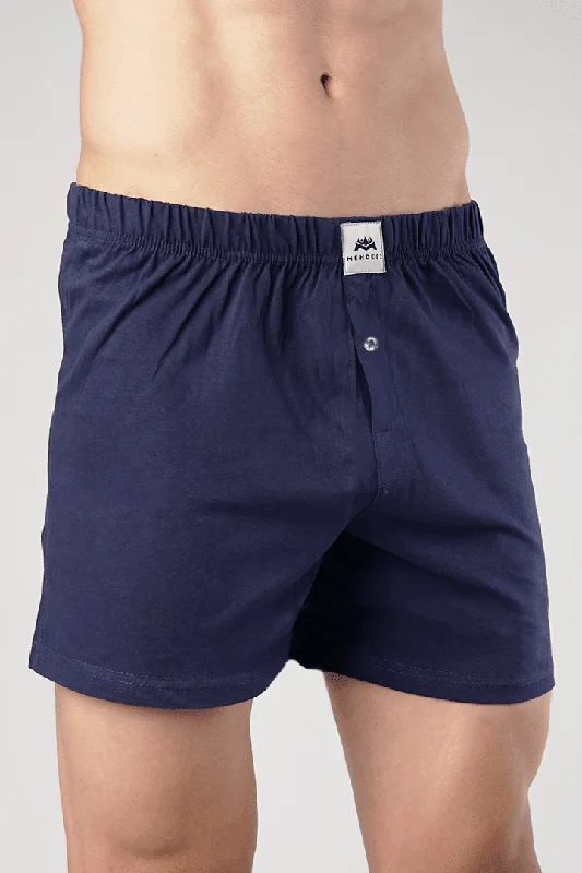 Instant Deal Jersey Boxer Shorts - Navy Blue
