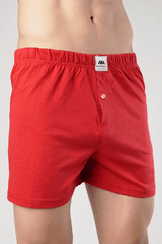 Weekend Specials Just for You Jersey Boxer Shorts - Red