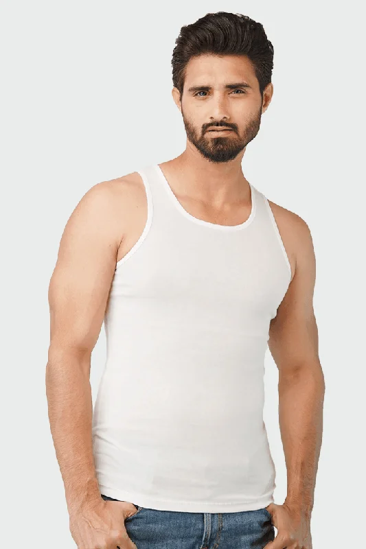 Weekend Deal Jersey Vest - White Pack Of 3