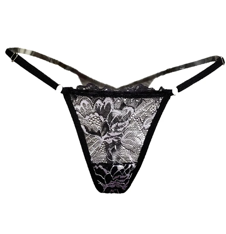 Special Price Kyoto Bicolor Lace and Tulle Strappy Thong