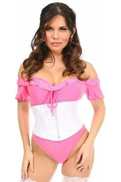 Best Bargains Lavish White Lace Mini Cincher
