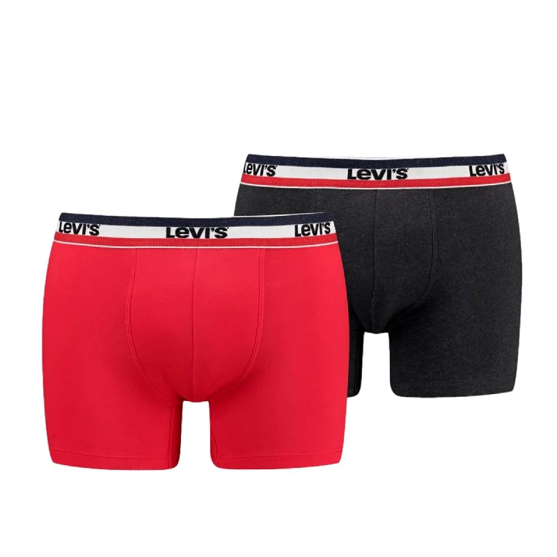 Lowest Price Levi's 2 Pack Sportswear Logo Boxer Brief - Red/Black