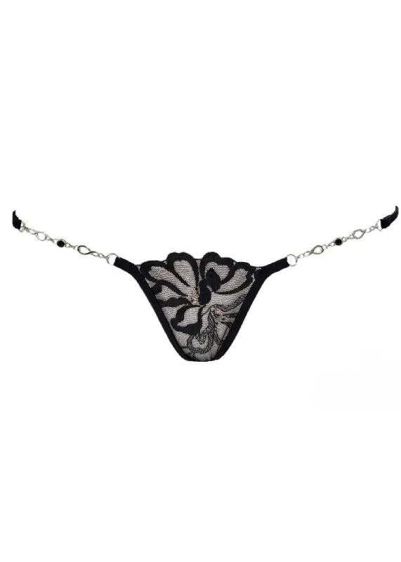 Epic Value Black Hollyhock Luxury G-String