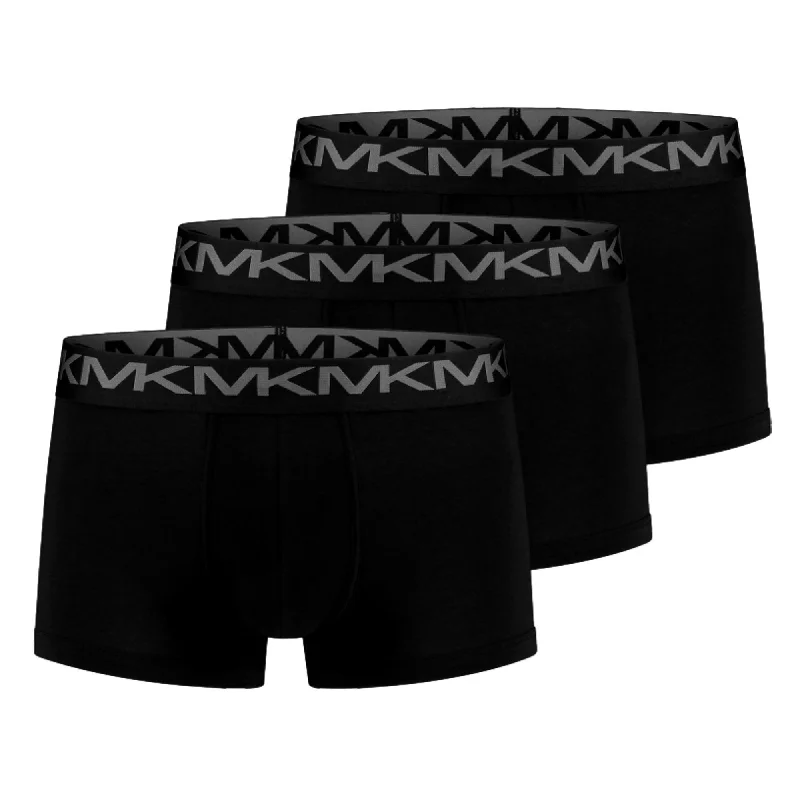 Weekend Discounts to Grab Michael Kors Stretch Factor Cotton Trunk 3 Pack - Black