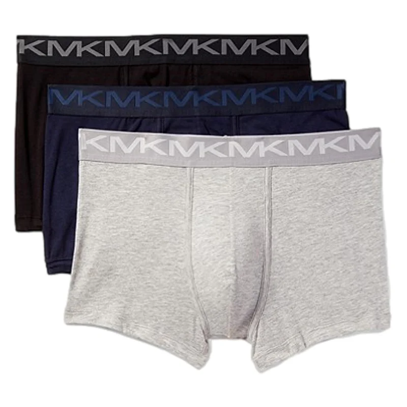Huge Discounts Michael Kors Stretch Factor Cotton Trunk 3 Pack - Navy/Grey/Black