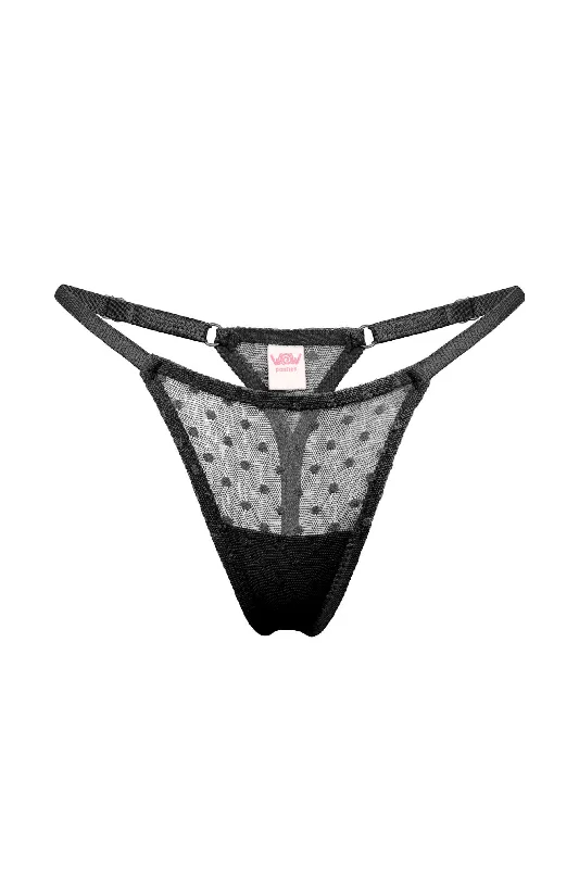 Warehouse Sale Mimi Black dots thongs