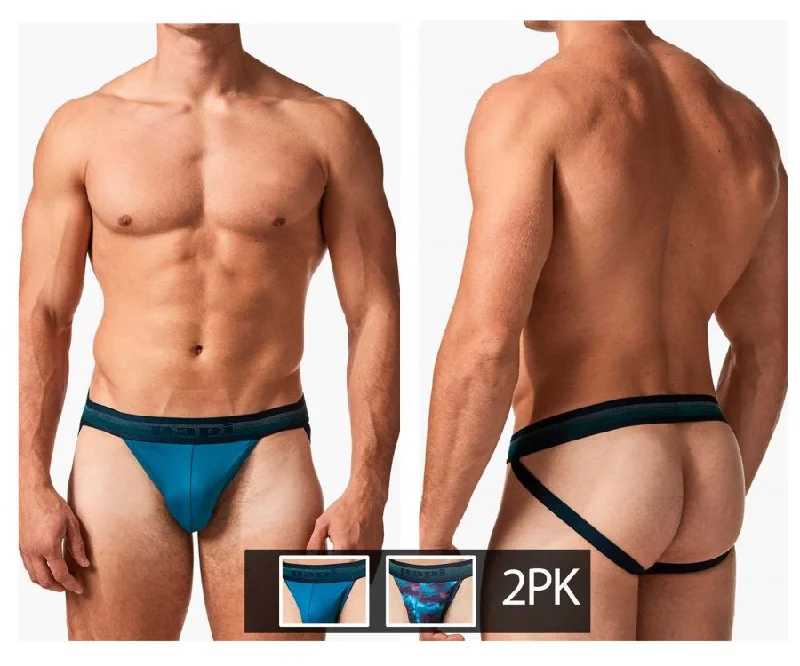 Warehouse Sale Papi UMPA108 2PK Microflex Performance Jockstrap Color Blue-Printed