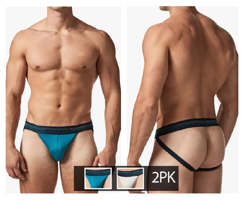 Blowout Sale Papi UMPA108 2PK Microflex Performance Jockstrap Color Blue-Gray