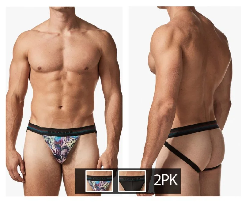 Deal Frenzy Papi UMPA108 2PK Microflex Performance Jockstrap Color Blue-Black