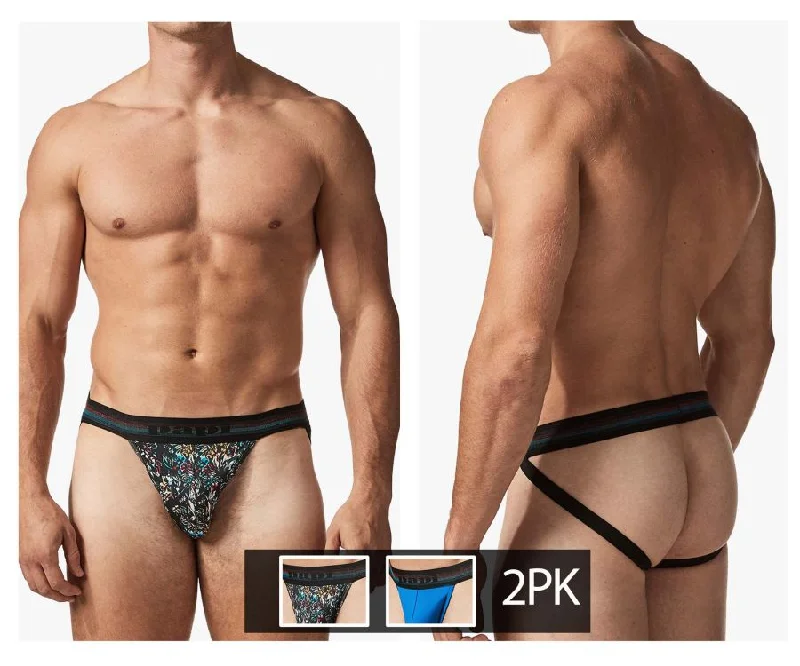 Limited Time Discount Papi UMPA108 2PK Microflex Performance Jockstrap Color Black-Blue