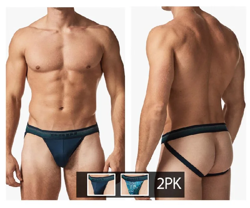 Deal Zone Papi UMPA108 2PK Microflex Performance Jockstrap Color Teal-Blue