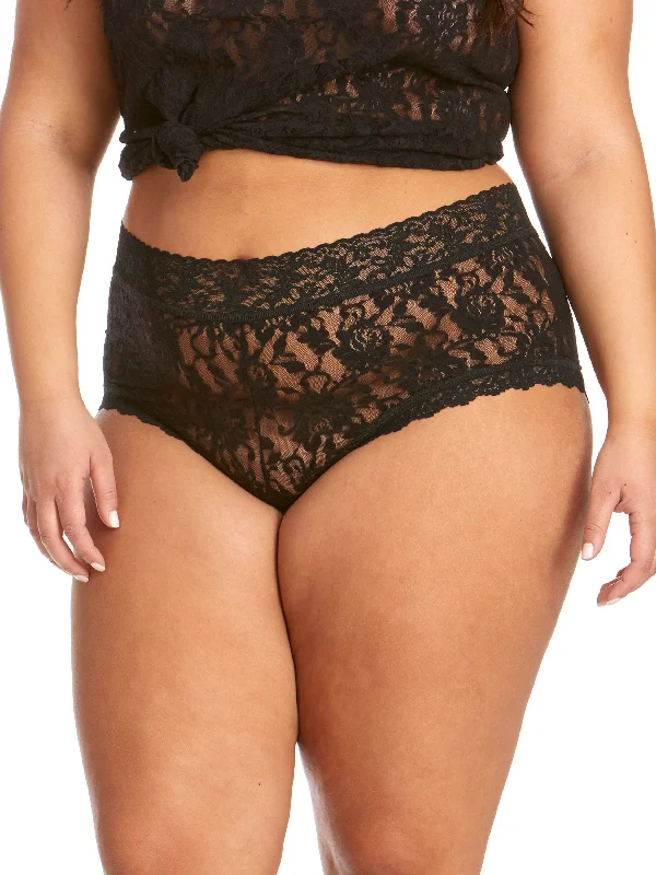Seasonal Clearance Plus Size Signature Lace Boyshort Black