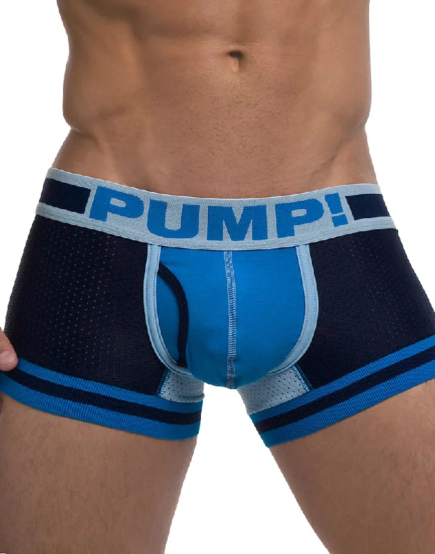 Midnight Madness PUMP! Men's Touchdown True Blue Low Rise Cotton Mesh Trunk 11056