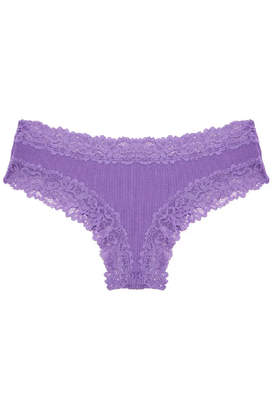 Weekend Specials to Celebrate Purple Low-Rise Ribbed Thong