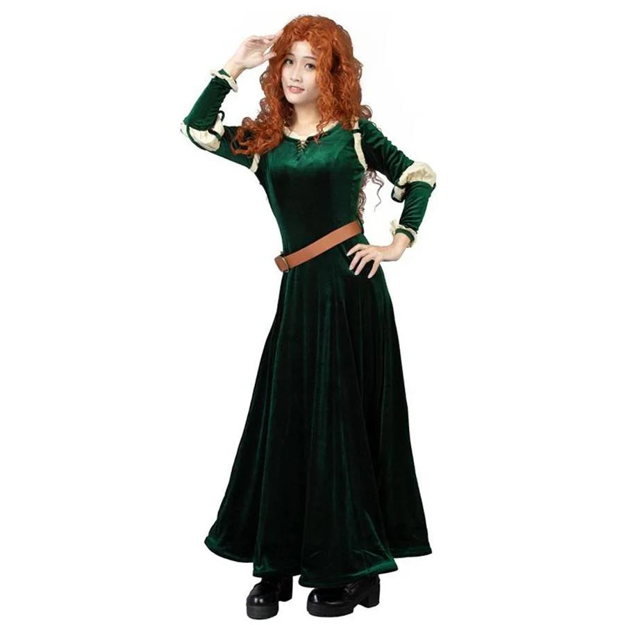 While Supplies Last Brave Merida Cosplay Costumes Indigene Retro Dress mp003883