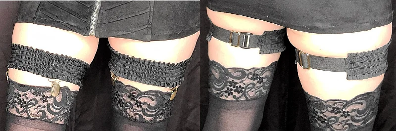 Price Cut Ruffle Garters with 2 Clips