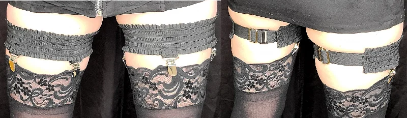 Price Rollback Ruffle Garters with 3 Clips
