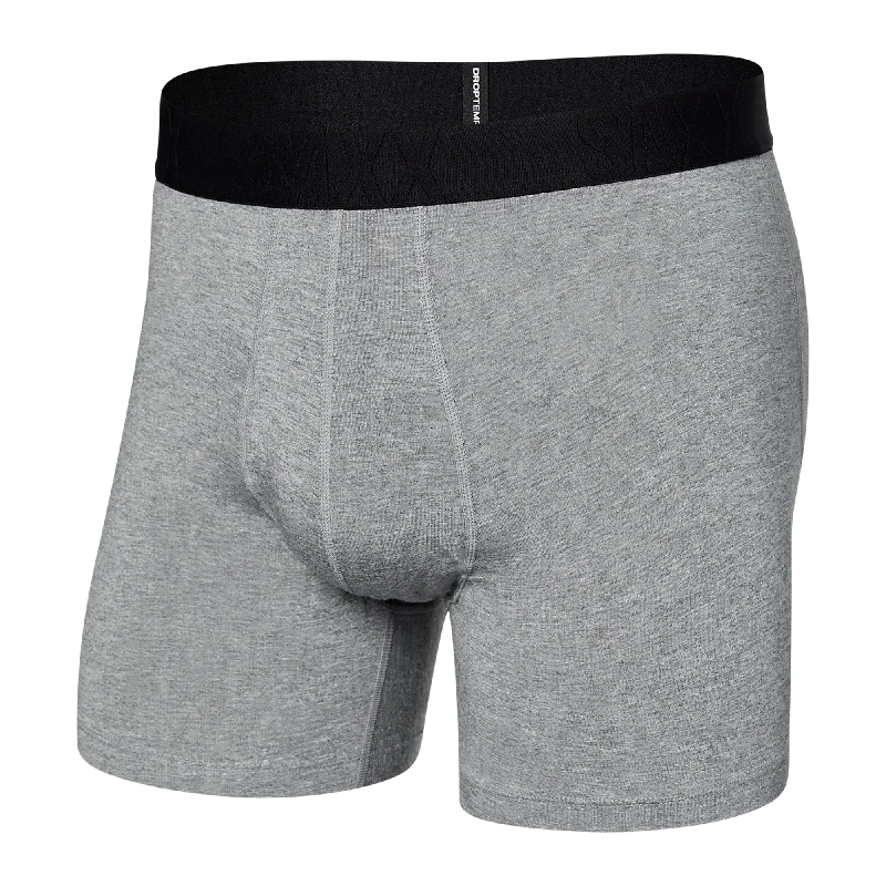 Weekend Shopping Extravaganza Saxx Droptemp Cooling Cotton Boxer Brief Fly - Dark Heather Grey Weekend Shopping Extravaganza Saxx Droptemp Cooling Cotton Boxer Brief Fly - Dark Heather Grey
