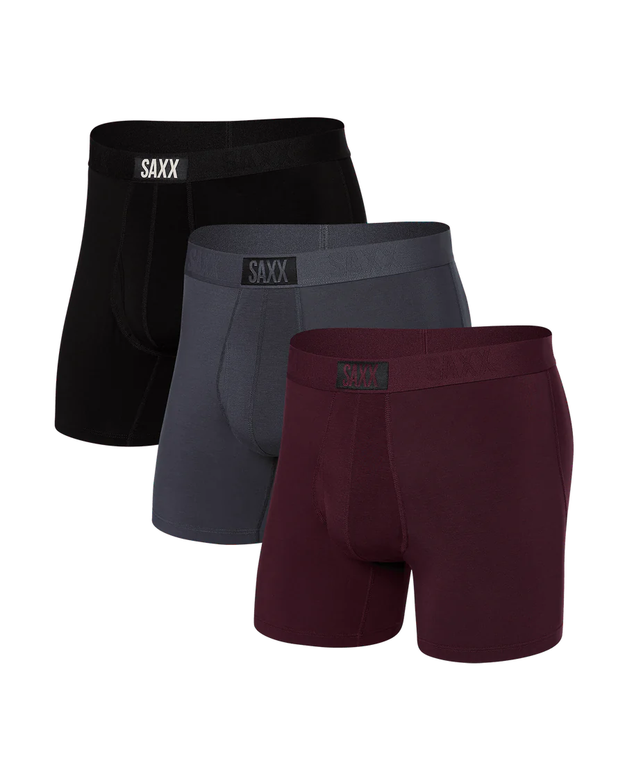Weekend Deals That Amaze Saxx Men's Ultra Super Soft Boxer Brief Fly 3 Pack - Plum/Turbulence/Black Weekend Deals That Amaze Saxx Men's Ultra Super Soft Boxer Brief Fly 3 Pack - Plum/Turbulence/Black