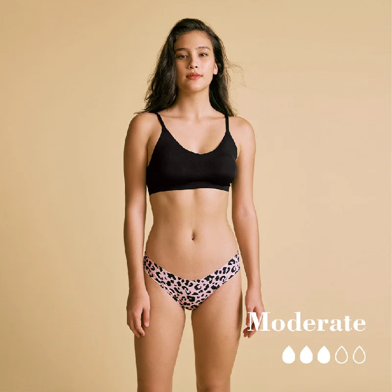 Super Sale Seamless Period Panties - Low Rise Bikini Leopard Print