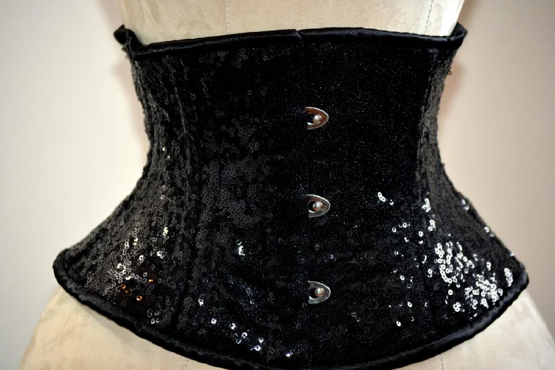 Weekend Bargains to Indulge In Shiny sequins steel-boned authentic waspie corset for tight lacing and waist training. Gothic, vintage, burlesque, pinup, steampunk, prom Weekend Bargains to Indulge In Shiny sequins steel-boned authentic waspie corset for tight lacing and waist training. Gothic, vintage, burlesque, pinup, steampunk, prom