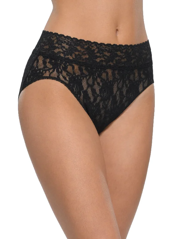 Special Discount Signature Lace French Brief Black