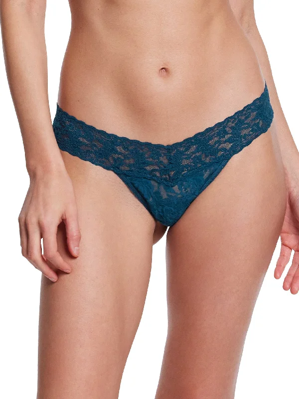 Crazy Deal Signature Lace Low Rise Thong Riviera Blue