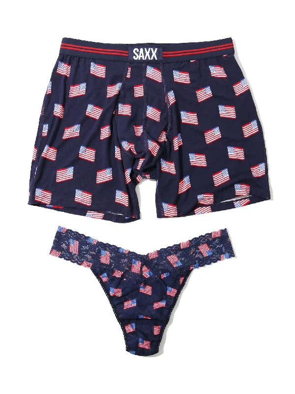 Weekend Deals That Sparkle Signature Lace Original Rise Thong and SAXX Ultra Super Soft Boxer Brief