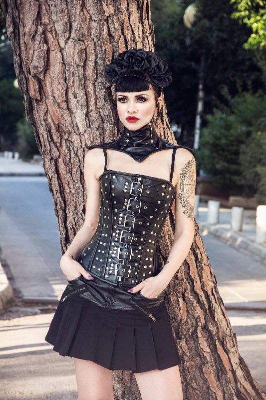 Savings Spectacular Steampunk and gothic style leather corset (brown and black). Alt, moto, fashion trendy overbust, real leather, metal, bdsm, bespoke corset. Savings Spectacular Steampunk and gothic style leather corset (brown and black). Alt, moto, fashion trendy overbust, real leather, metal, bdsm, bespoke corset.