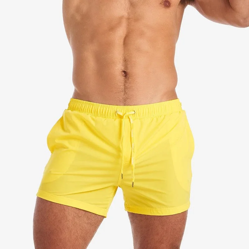 Final Clearance Teamm8 Grid 4.5" swim short Bondi yellow