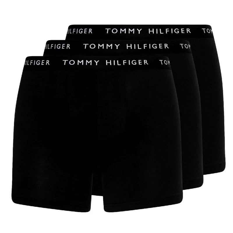 Price Reduction Tommy Hilfiger 3 Pack Stretch Recycled Cotton Boxer Briefs - Black