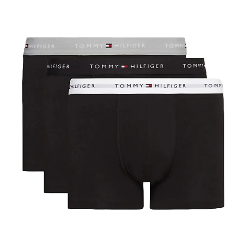 Weekend Savings Bonanza Tommy Hilfiger Signature Cotton Essential Waistband Trunk 3 Pack - Grey Heather/Black/White Weekend Savings Bonanza Tommy Hilfiger Signature Cotton Essential Waistband Trunk 3 Pack - Grey Heather/Black/White