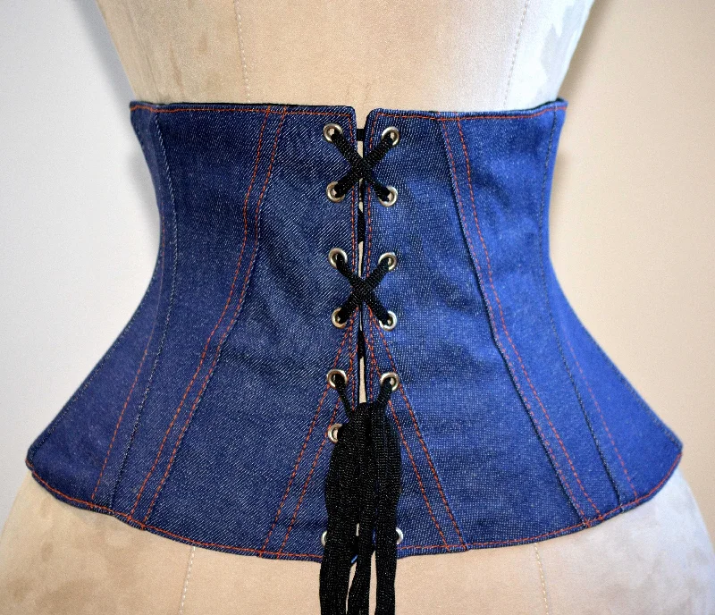 New Arrival Trendy waspie belt corset from denim. Waist training fitness edition corset belt with laces in front, trendy summer corset New Arrival Trendy waspie belt corset from denim. Waist training fitness edition corset belt with laces in front, trendy summer corset