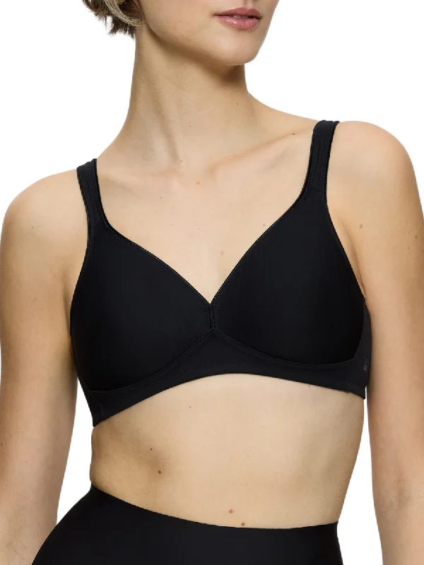 Stock Clearance Modern Soft+Cotton Non-Wired Bra - Black