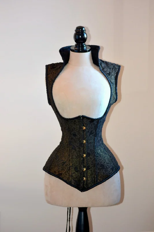 Doorbuster Deal Vest corset in gothic style with high back. Gothic Victorian, steampunk affordable cheap corset, girlfriend's gift, historical corset Doorbuster Deal Vest corset in gothic style with high back. Gothic Victorian, steampunk affordable cheap corset, girlfriend's gift, historical corset