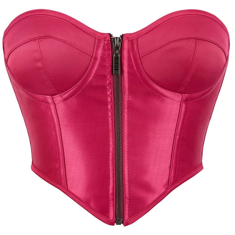 Closeout Women's Gothic Zipper Boned Overbust Corset
